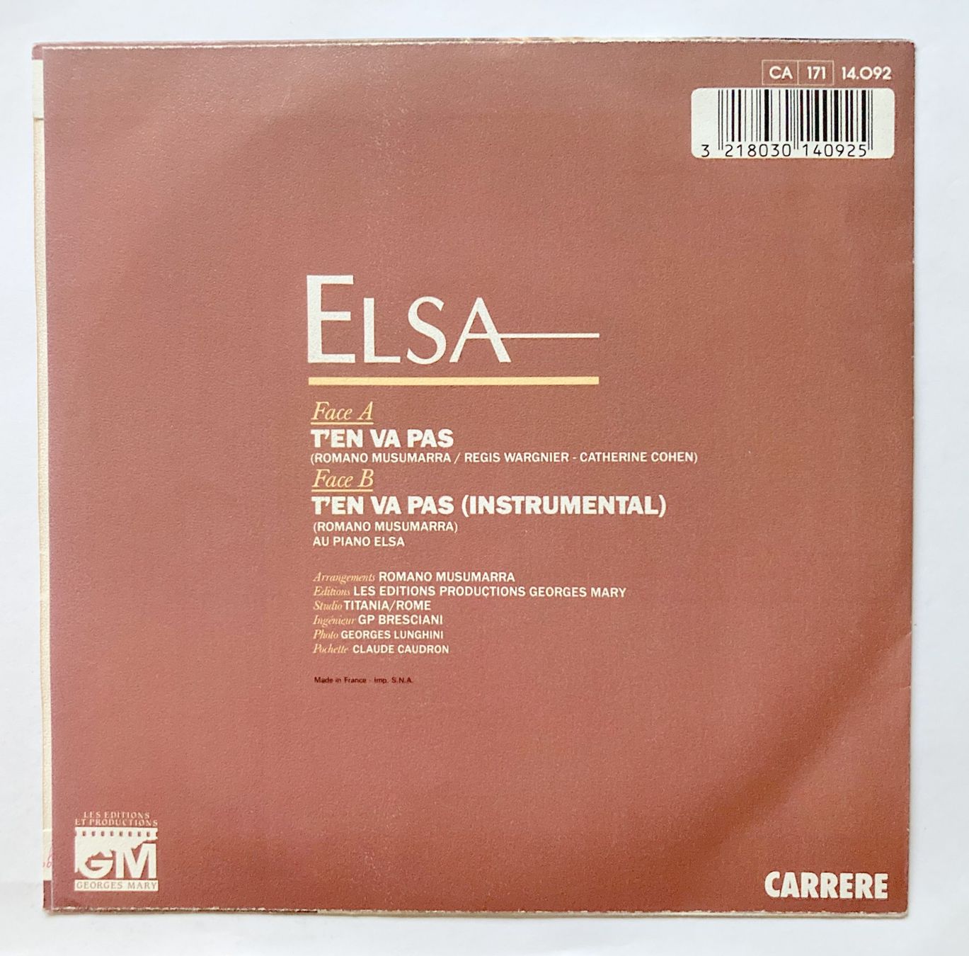 Vinyles: ELSA - T'EN VA PAS – D'occasion à Bottens par hotter-than-hell 1