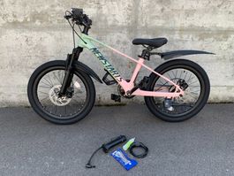 TOP 20 Zoll Mountainbike Kinderfahrrad 7-Gang ROSA/ORCHID
