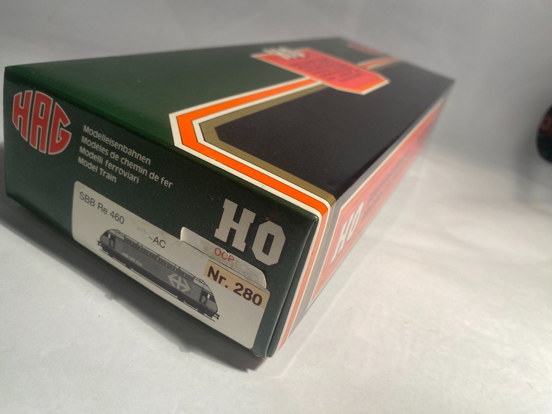 Hag Modellini di ferrovie: HAG E-Lok RE460 SBB "OCP",  AC Digital – Usato da Buchrain venduto da Modellbahn11 9