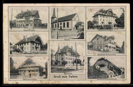 AK Tafers, Schulhaus, Hotel Taverna, Handlung Brülhart-Spaet
