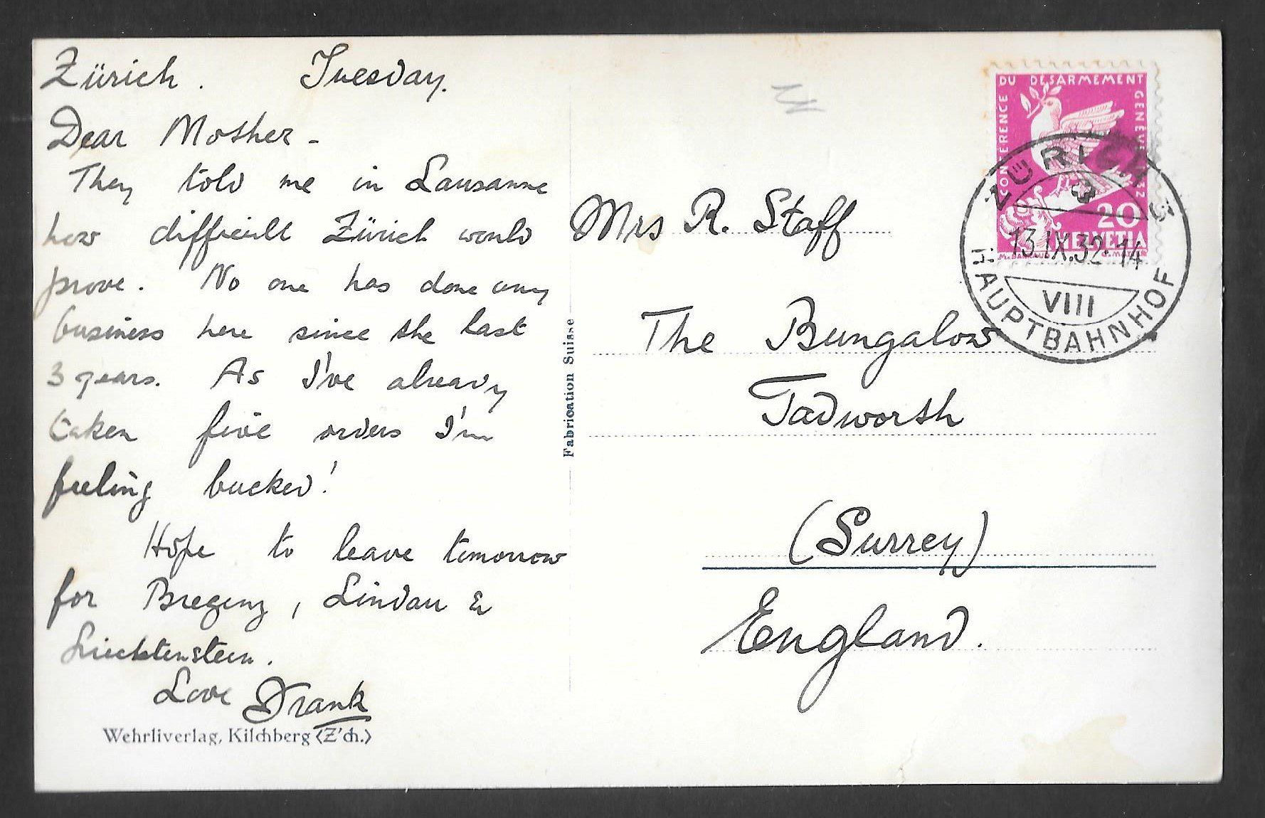 Cartoline postali: Zürich Hauptbahnhof – Usato da Olten venduto da clotaldi 1