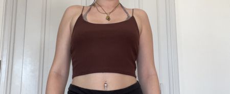  Crop Top braun Zara Grösse S guter Zustand