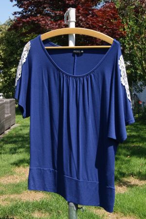 Damen Tunika blau Gr. 36/38
