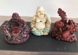 Buddha Kuberas und Drachen Figur, chinesische