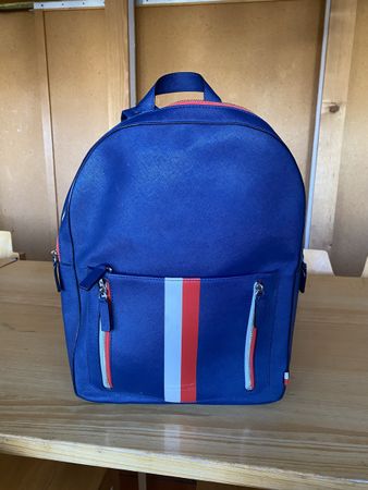 Tommy Hilfiger Rucksack, blau mit Streifen, neuwertig