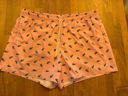 Badehose Lacoste pink Grösse XL mit Krokodilprint neuwertig
