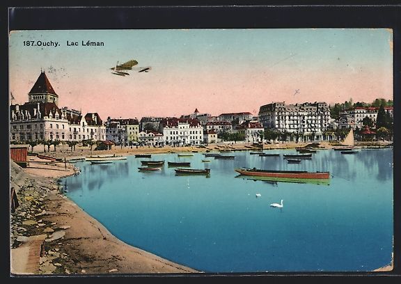 Cartoline postali: AK Ouchy, Lac Léman, 1913 – Usato da Berlin venduto da bartko-reher