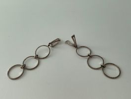 Elegante silberfarbene Clip-on Ohrringe