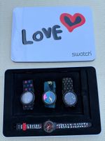 4x Vintage Swatch Uhren mit original LOVE Metallbox