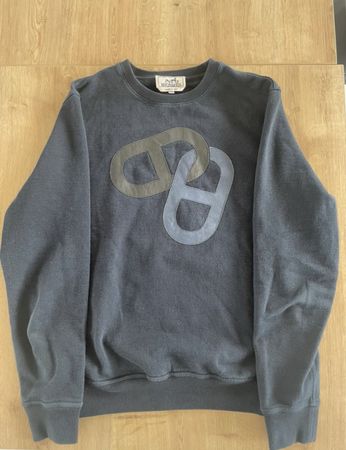 Pull/Sweat Hermès Chaîne d'Encre patch cuir