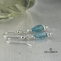 Sterling Silber 925 Ohrringe mit Apatite
