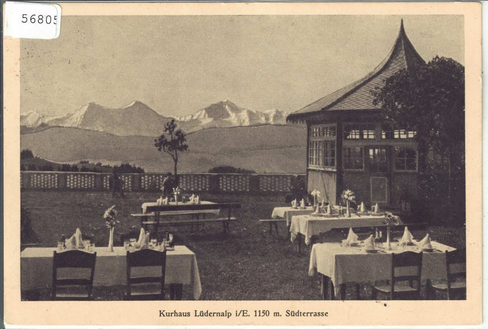Ansichtskarten: Kurhaus Lüdernalp - Südterrasse – Gebraucht aus Ettingen von Kartenplanet