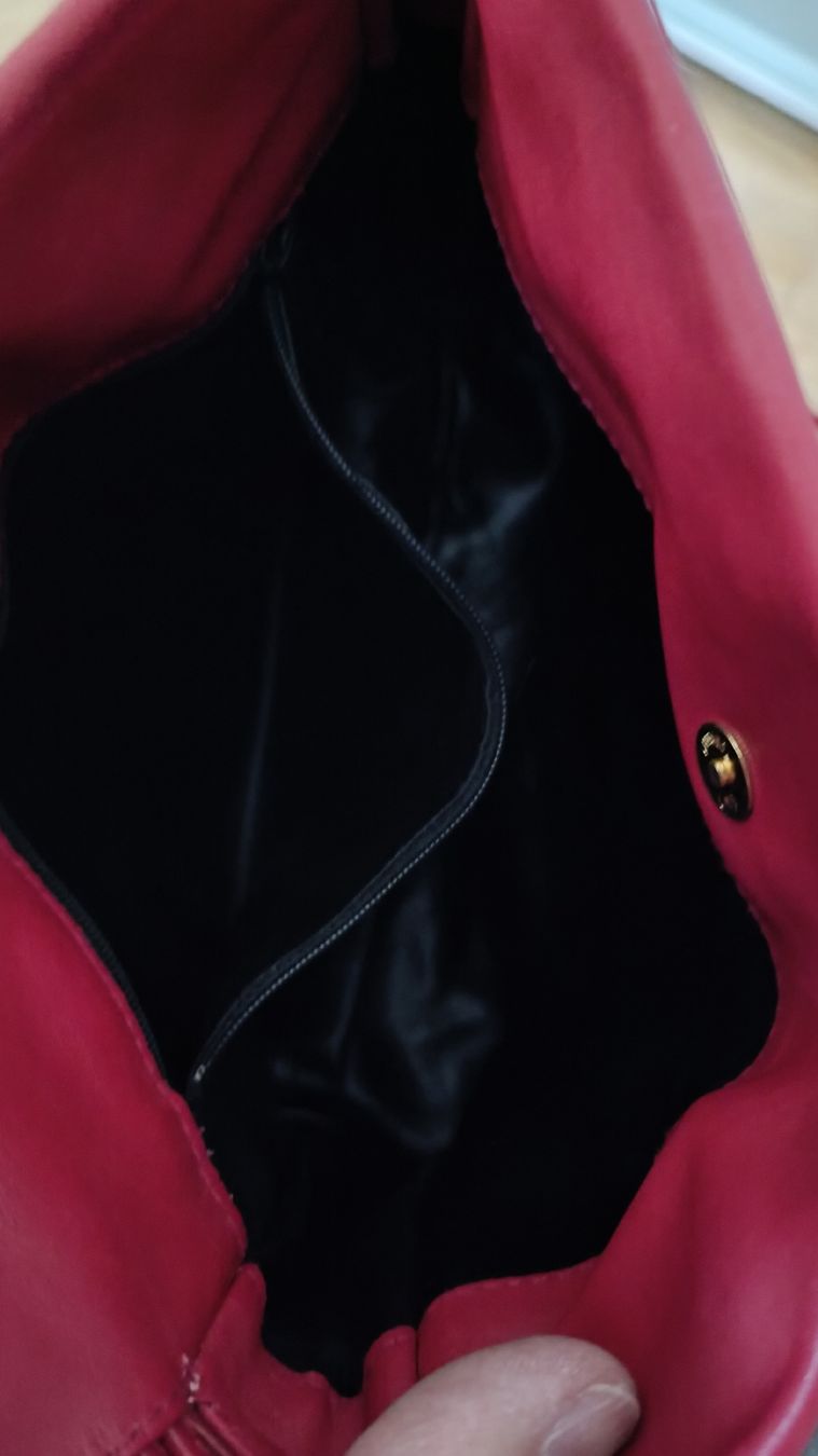 Borse da donna: Rote Damentasche/Handtasche aus Leder – Usato da Baden venduto da zuppel 3