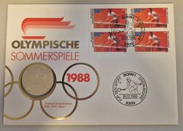 Numisbrief Olympische Sommerspiele 1988 mit Silber ab 1 Fr.