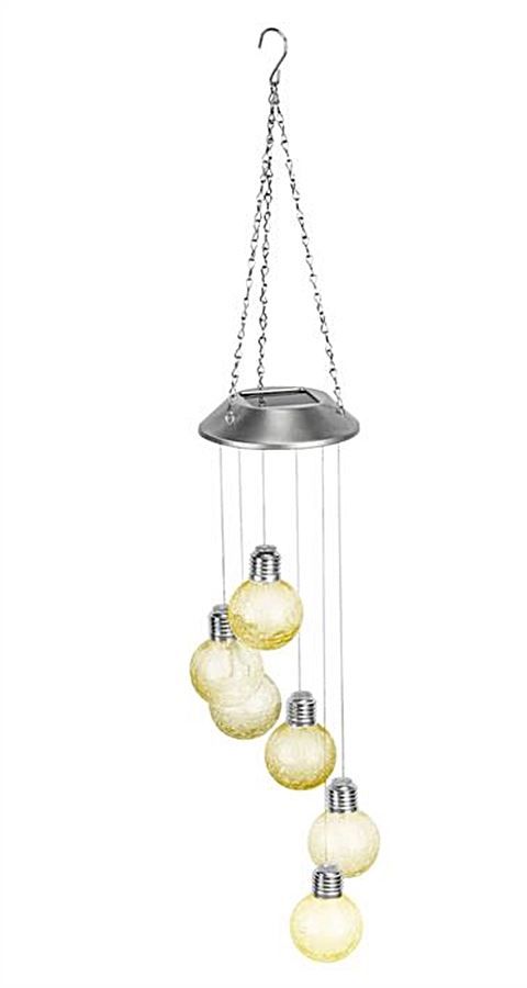 Sonstige Dekorationen & Accessoires: Windspiel mit LED Solar Kugeln weiss – Neu und originalverpackt aus Wettingen von Swala 6