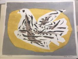 Original Lithographie Helen Kasser Friedenstaube 120/200 CH
