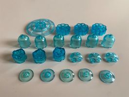 LEGO - DIVERSE - BLAUE - TRANSPARENTE - RUNDSTEINE