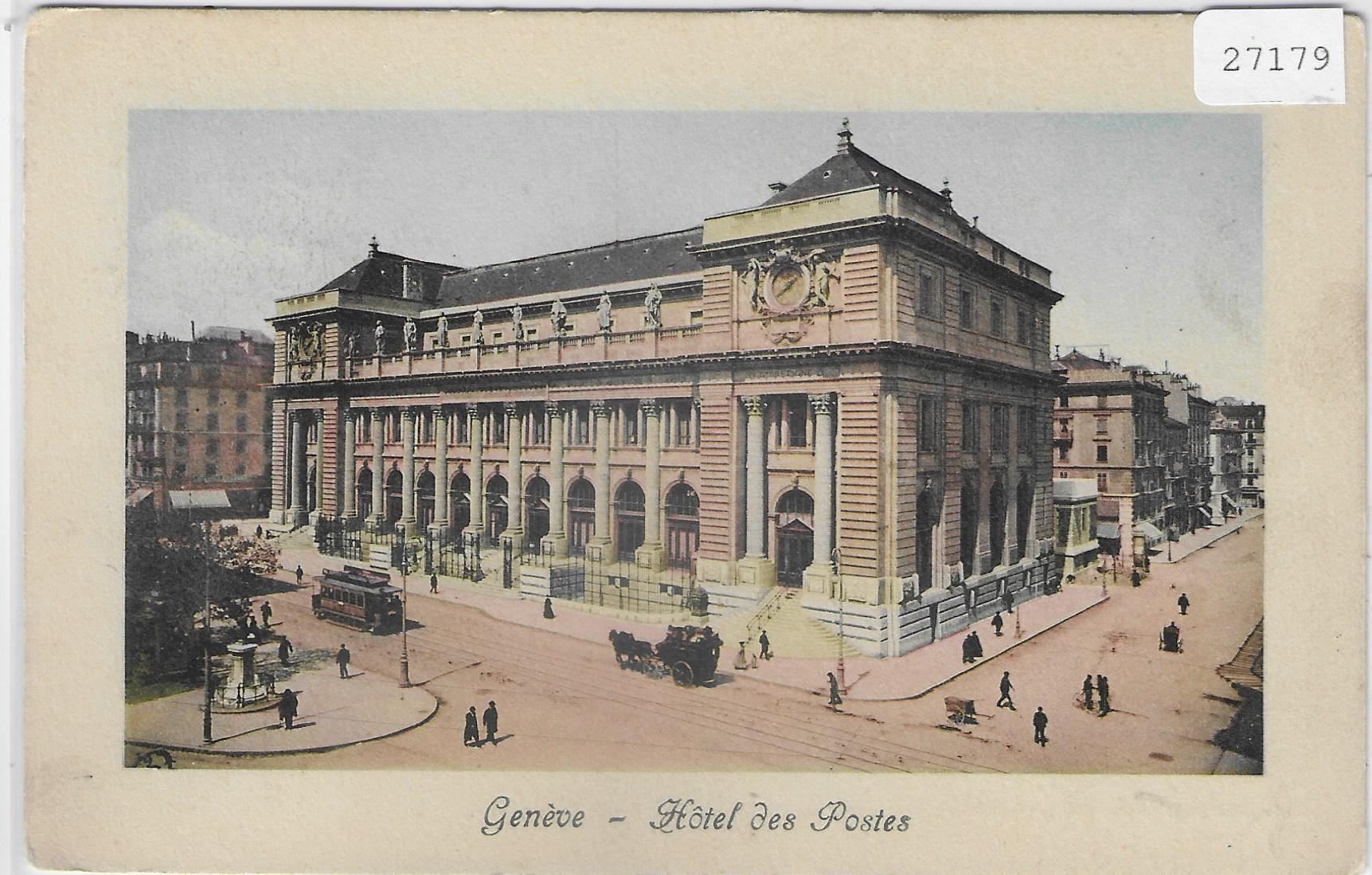 Ansichtskarten: Geneve - Hotel des Postes - Tram – Gebraucht aus Ettingen von Kartenplanet