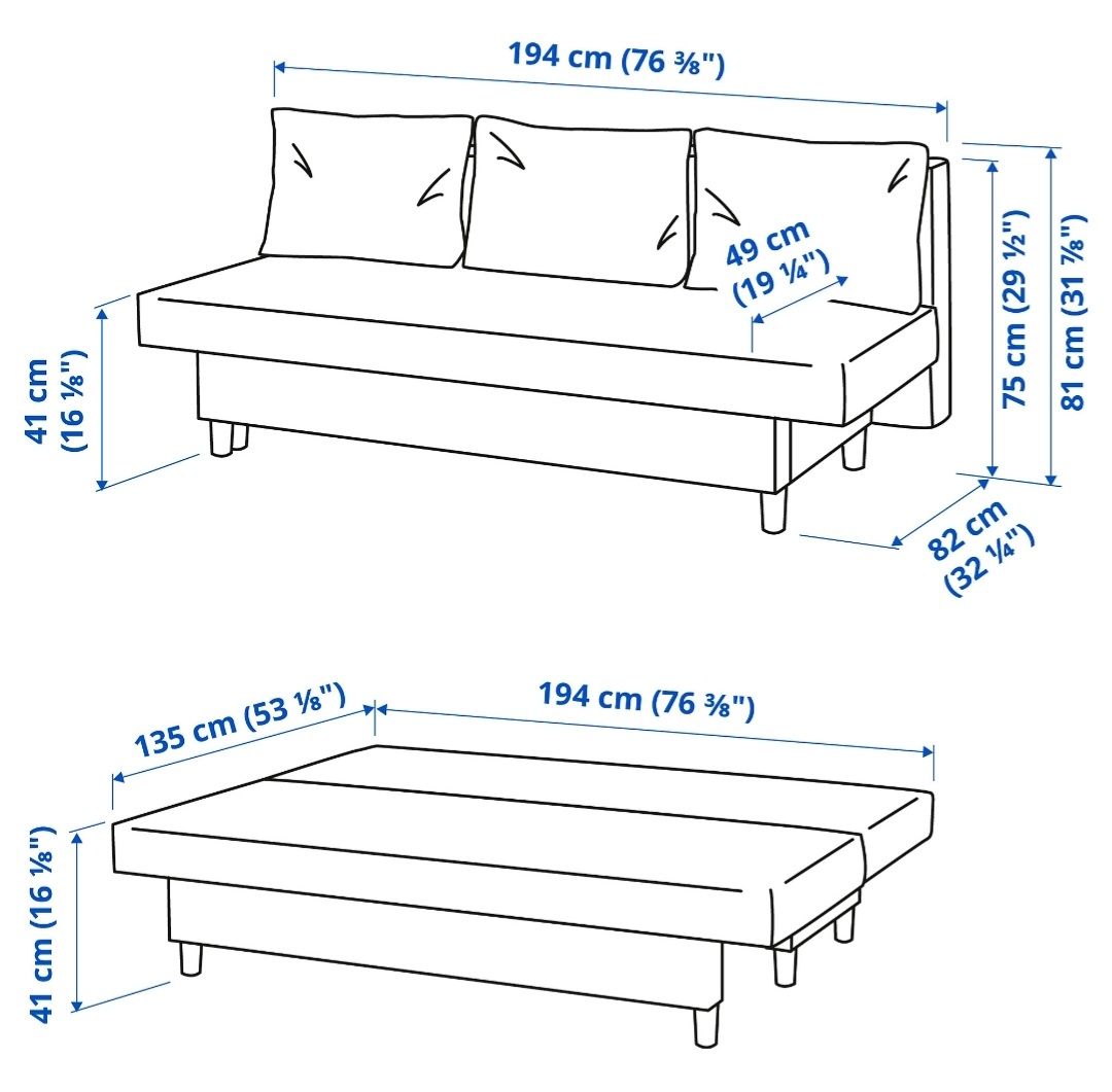 Ikea Sofas: 3er Bettsofa Älvdalen Ikea, dunkelgrau – Gebraucht aus Gwatt (Thun) von Julie-K 4