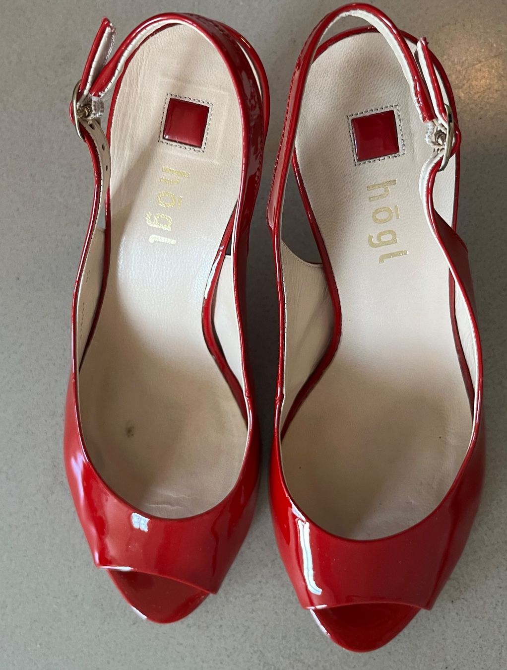 Högl Scarpe da donna: Rote Pumps Lackleder, Gr. 37 1/2 – Usato da Zürich venduto da nuesim 2