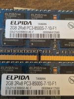 Elpida 2x2GB 2Rx8 PC3-8500S-7-10-F1