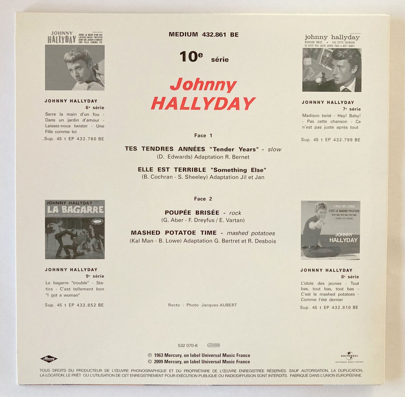Dischi in vinile: JOHNNY HALLYDAY - TES TENDRES ANNEES – Usato da Bottens venduto da hotter-than-hell 1