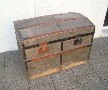 antiker Überseekoffer, Seemann-Reise-Kiste