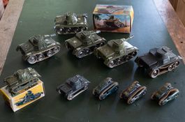 Antike Blechpanzer Sammlung: Lot 1 Gama Tanks