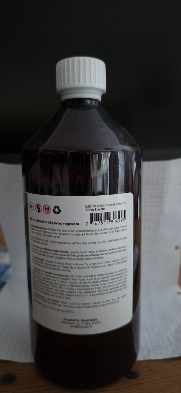 Sonstige Tabakwaren: Liquid Base Dampfi – Neu und originalverpackt aus Hölstein von ger_858l