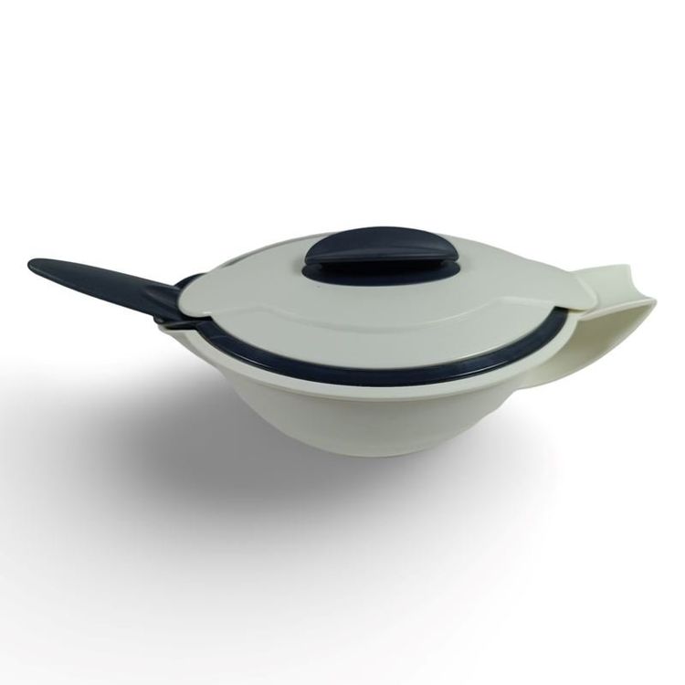 LOT Tupperware Saucière Thermo Duo Beige Et Bleu – Maintient Au Chaud – Occasion Bon État
