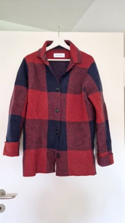 Rot/blau karrierte Wolljacke | Collective mon Amour