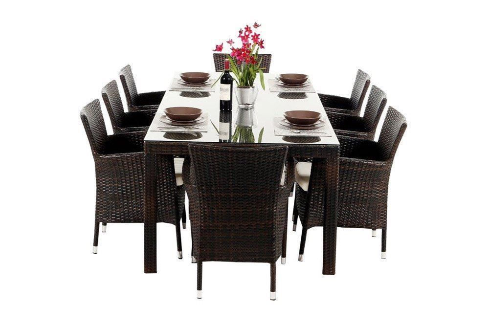 Tische: RATTAN GARTENTISCH -  220CM - 8 STÜHLE – Neu und originalverpackt aus Bern von rattan-lounge 2