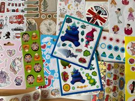 Viele verschiedene Sticker