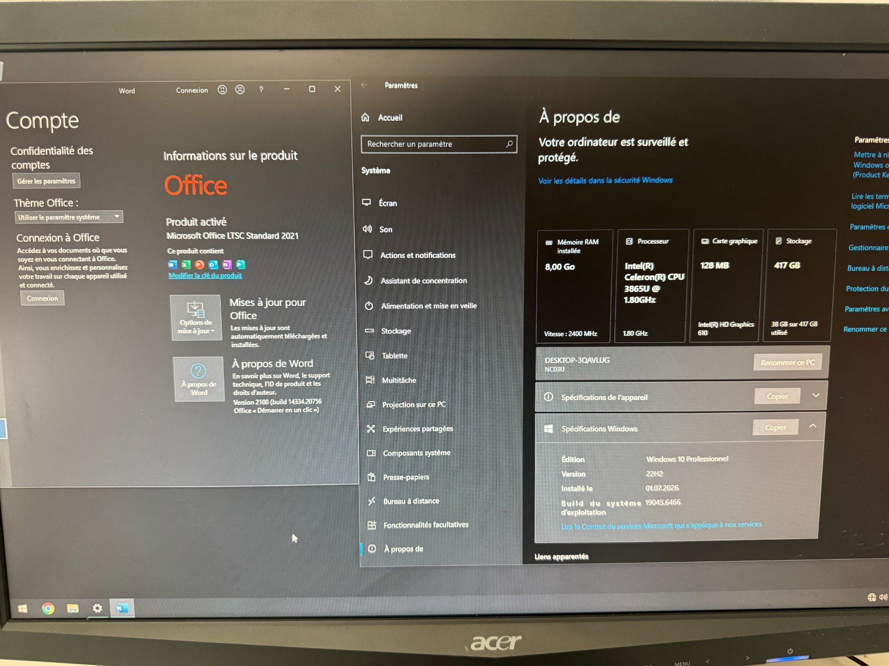 PC: Mini PC complet Shuttle avec écran, clavier et souris – Usato da Fribourg venduto da C.Garcia 5