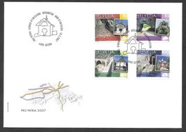 FDC Pro Patria Serie 2007 B296-B299; ET 10.5.2007