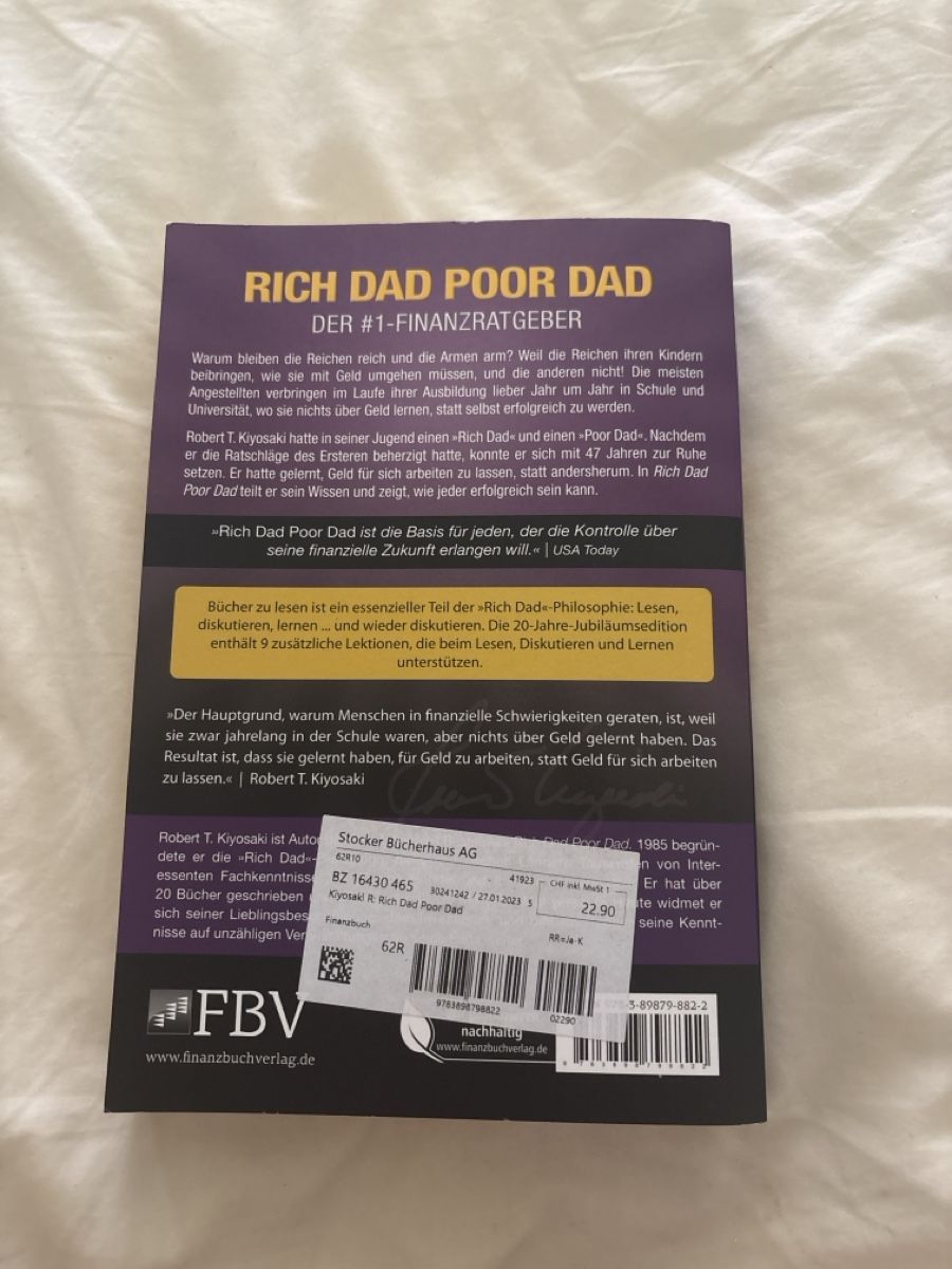 Libri: Rich Dad Poor Dad Buch – Usato da Ebikon venduto da cel_g9 1