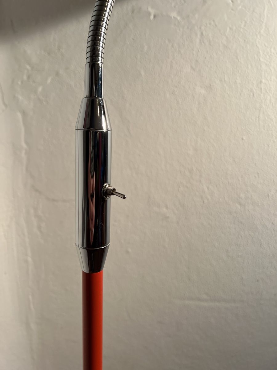 Lampen: Vintage Stehlampe rot/chrom – Gebraucht aus Bern von Findus101 6