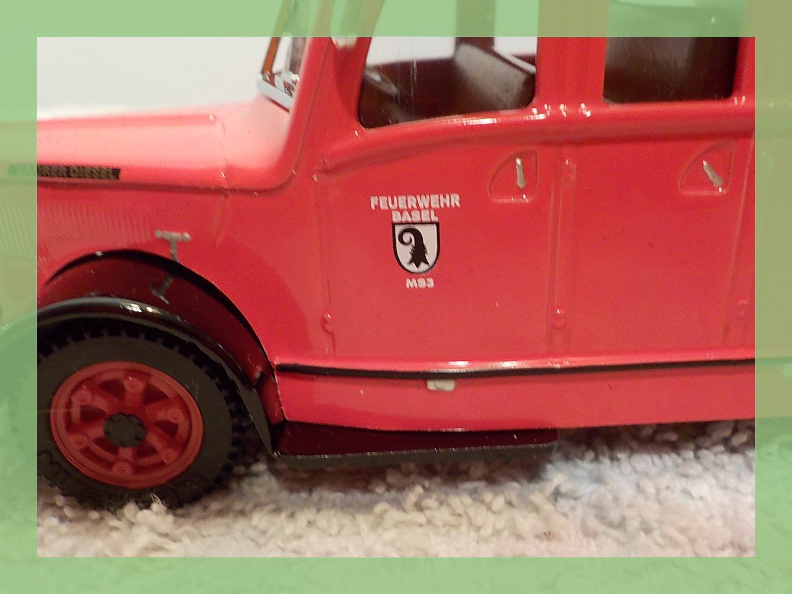 Saurer Modellini d'auto: Saurer Typ C Feuerwehr Modellauto Basel – Nuovo e nell'imballaggio originale da Bülach venduto da Freieck 4