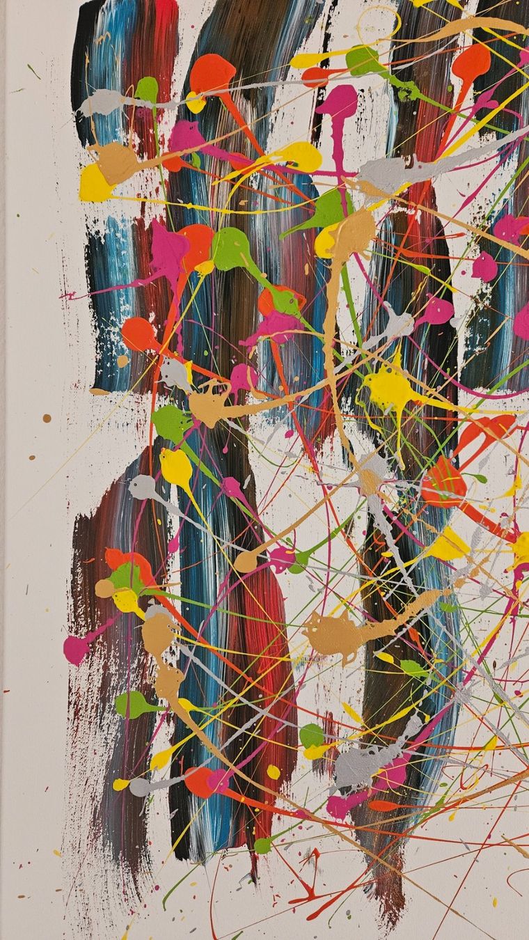 Gemälde: Tableau abstrait multicolore, œuvre unique d'été! – Neu (gemäss Beschreibung) aus Le Locle von fab_c9hh 6