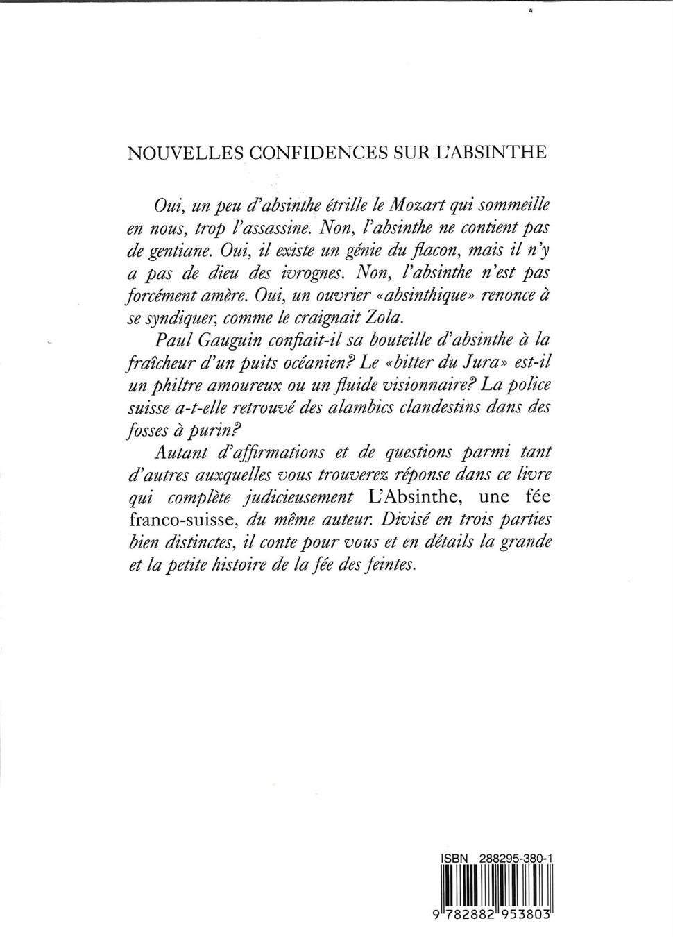 Bücher: Nouvelles confidences sur l'absinthe – Gebraucht aus Savagnier von Ne2065 1