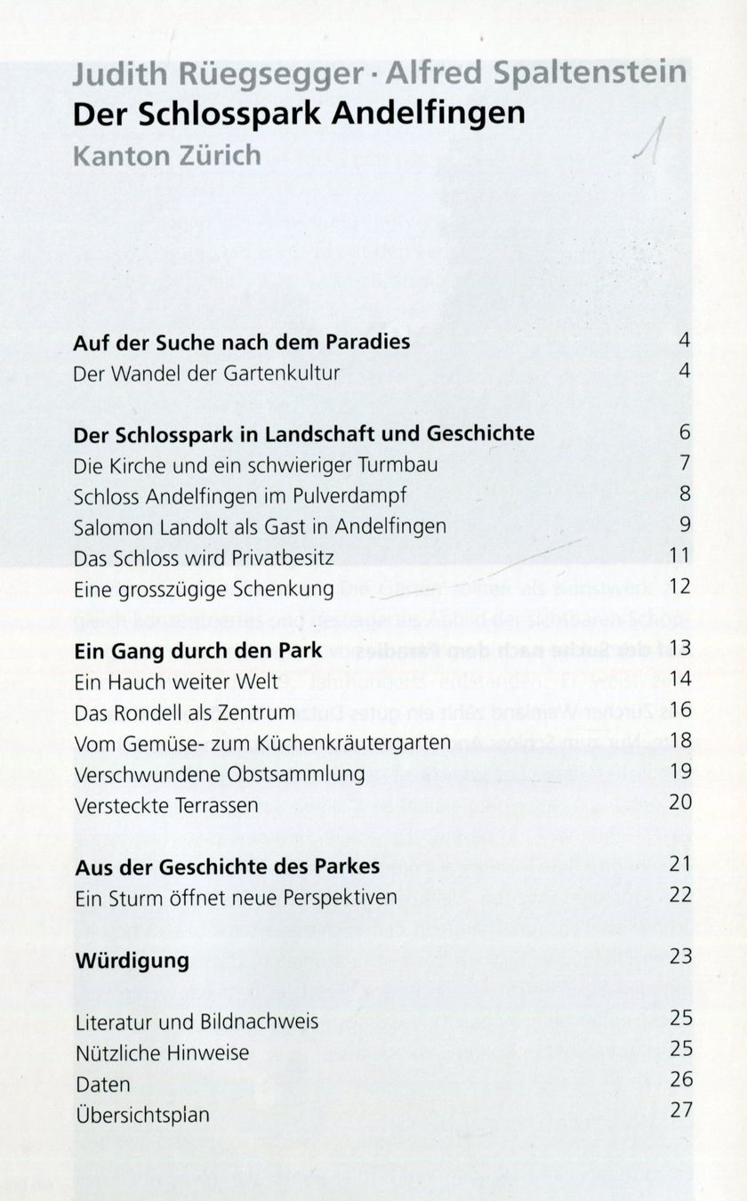 Libri: Andelfingen, Schlosspark, Kunstführer – Usato da Aarau venduto da Elmaar41 2