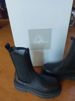 Lofina Chelsea Boots Leder Schwarz Grösse 36 NEU