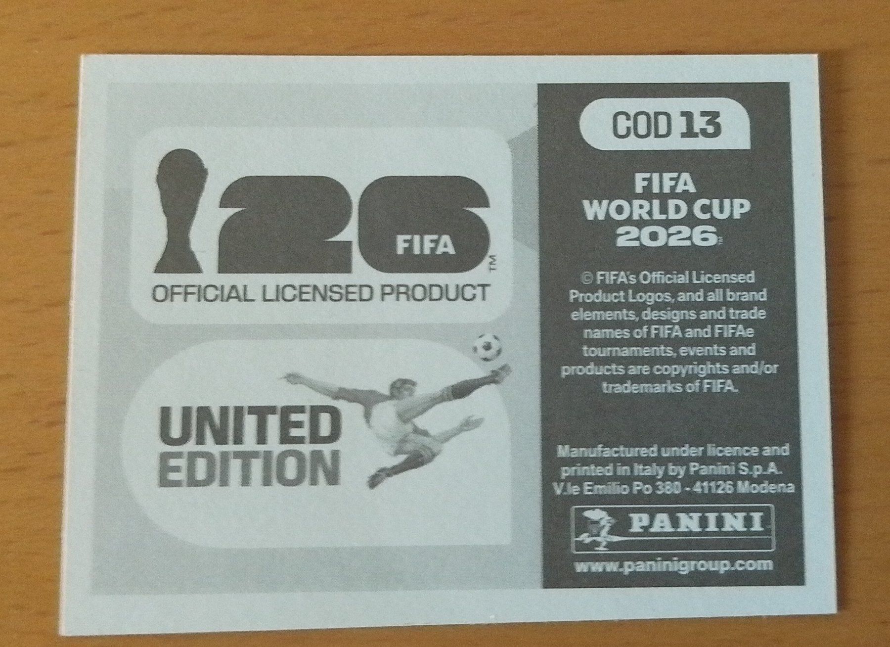 Panini Carte collezionabili: Panini WM 2026 COD 13 Team - Swiss Edition – Nuovo (secondo la descrizione) da Ittigen venduto da Footygol 1