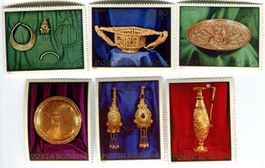 Briefmarken "Schmuck, Antiquitäten".  Rumänien