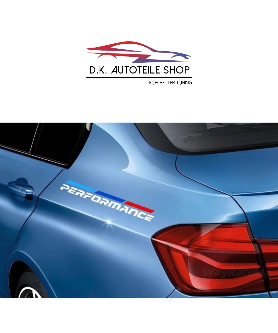 Sticker: BMW M Performance Kleber 50 cm Lang Silberweiss NEU – Nuovo e nell'imballaggio originale da Balsthal venduto da D.K.Autoteile8 2