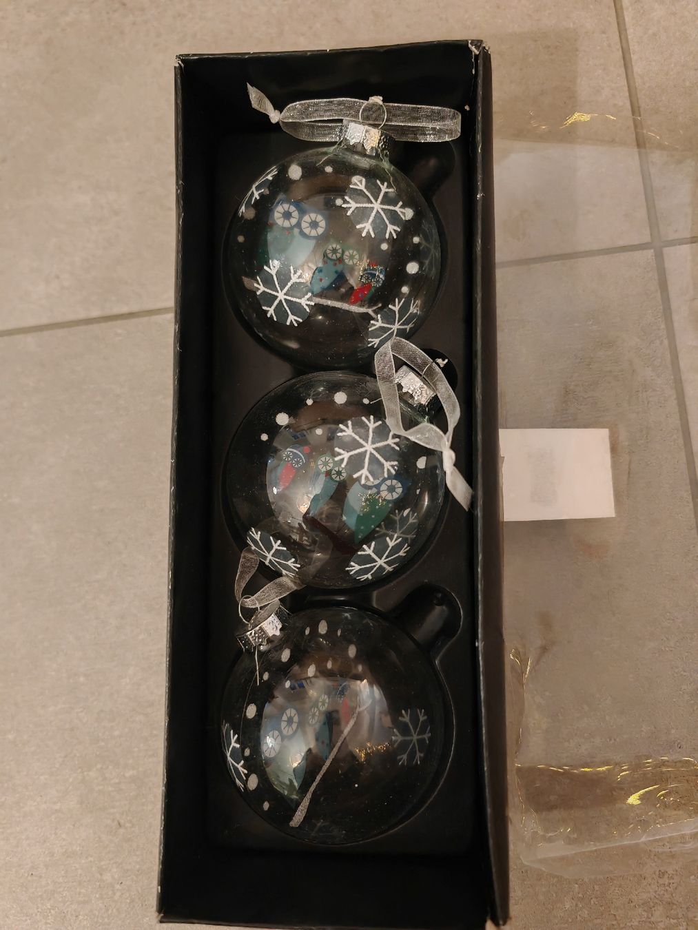 Tutte le decorazioni: 3 boules de Noël motif hiboux – Usato da Longirod venduto da ali_nsd5 2