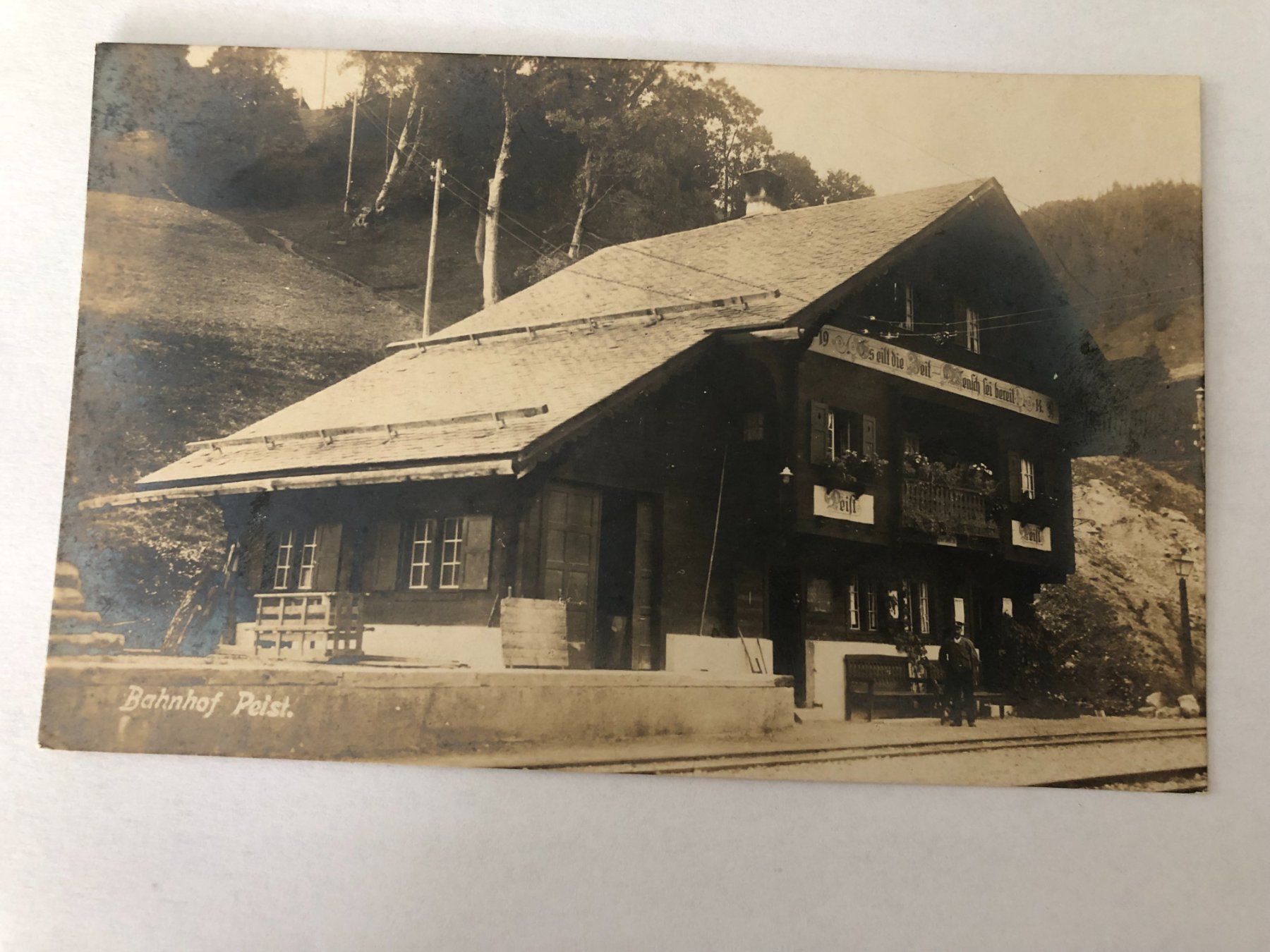 Cartoline postali: Ansichtskarte Bahnhof Peist (GR) – Usato da Pfäffikon ZH venduto da Waltoversand