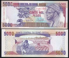 Guinea Bissau 5000 Pesos UNC 1993