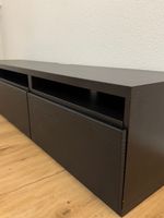 Meuble TV sombre 160cm 2 tiroirs 1 niche bon état