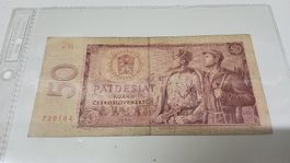 Seltene Tschechoslowakei 50 Kronen 1964 Note G 55